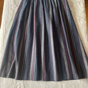 Vintage Wool & Mohair Striped Multicolor Women's Skirt size 12